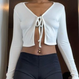 Fashion Nova Tie Up Crop Top